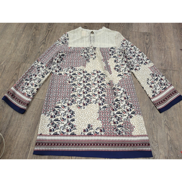 Flying Tomato Red Navy Ivory Beige Summer Dress Size Small - Picture 6 of 6